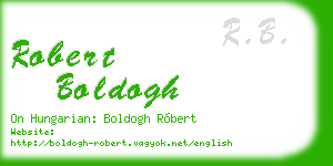 robert boldogh business card
